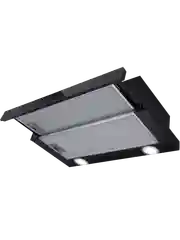 Черный выдвижная вытяжка встраиваемая MEFERI SLIDEBOX60BK GLASS ULTRA, черная телескопическая