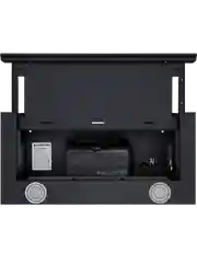 Черный выдвижная вытяжка встраиваемая MEFERI SLIDEBOX60BK GLASS ULTRA, черная телескопическая