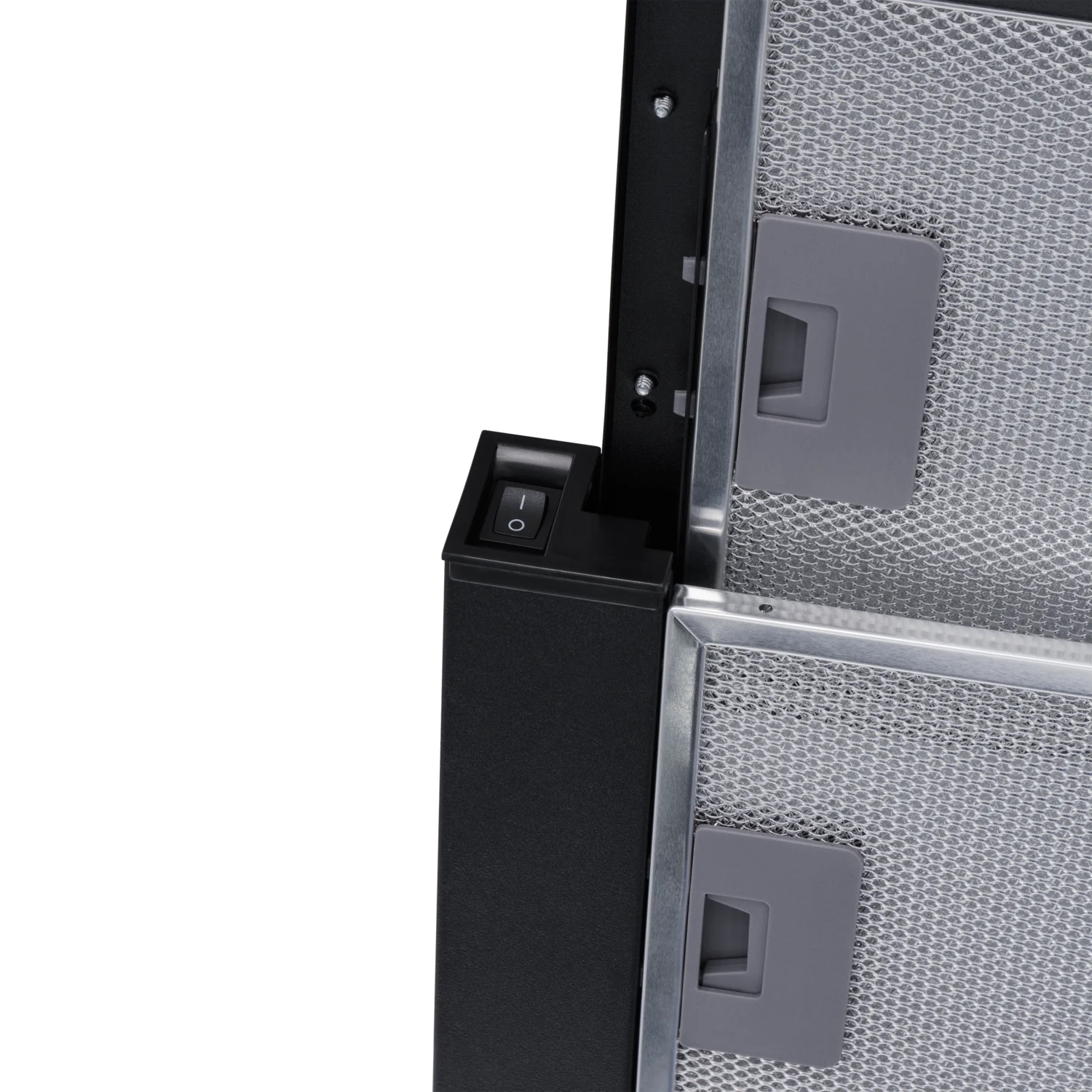Черный выдвижная вытяжка встраиваемая MEFERI SLIDEBOX60BK GLASS ULTRA, черная телескопическая