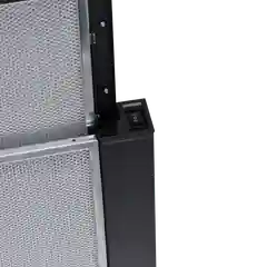 Черный выдвижная вытяжка встраиваемая MEFERI SLIDEBOX60BK GLASS ULTRA, черная телескопическая