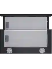 Черный выдвижная вытяжка встраиваемая MEFERI SLIDEBOX60BK GLASS ULTRA, черная телескопическая