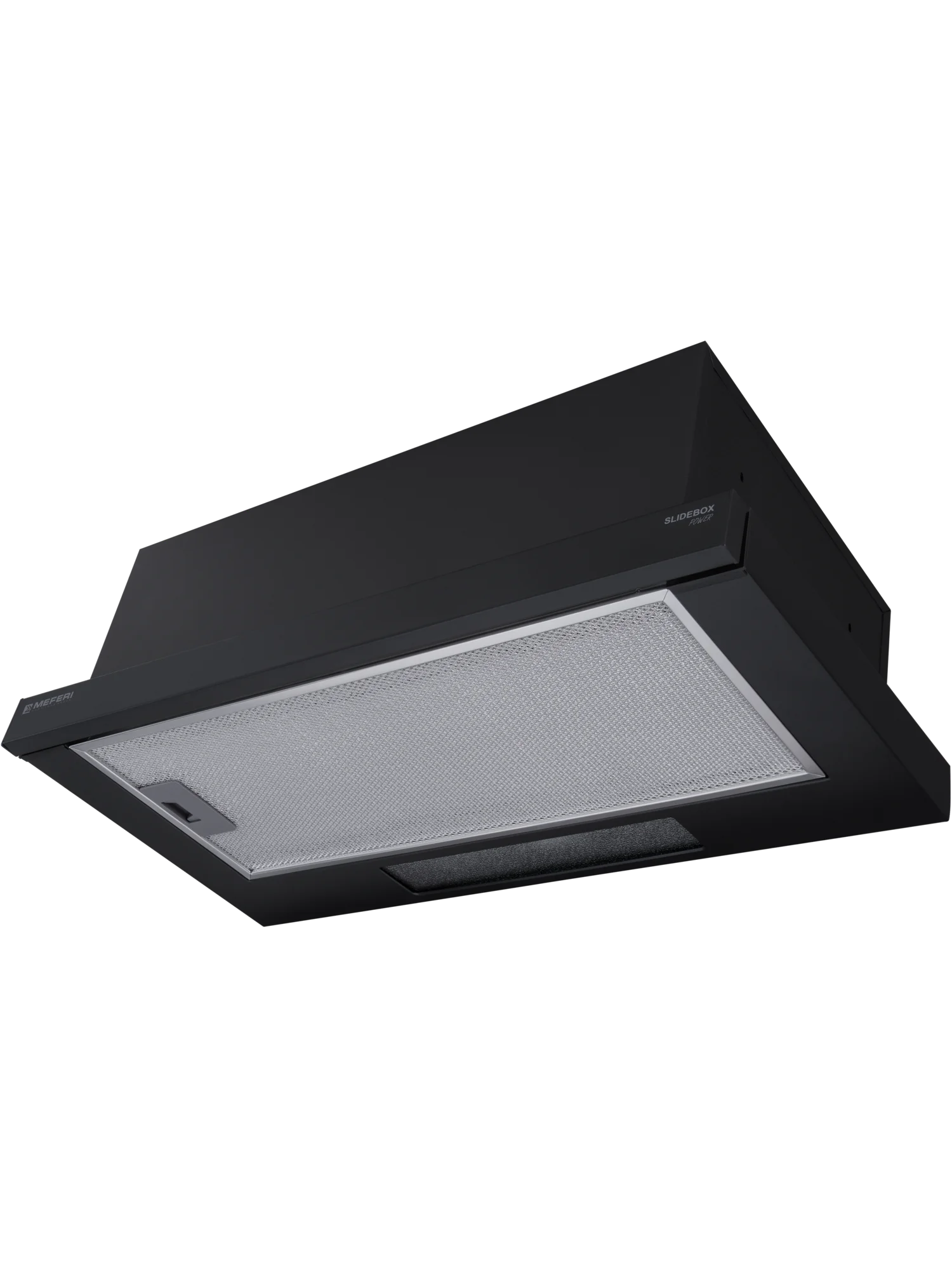 Черный телескопическая вытяжка на кухню встраиваемая MEFERI SLIDEBOX60BK POWER, 60 см, черный