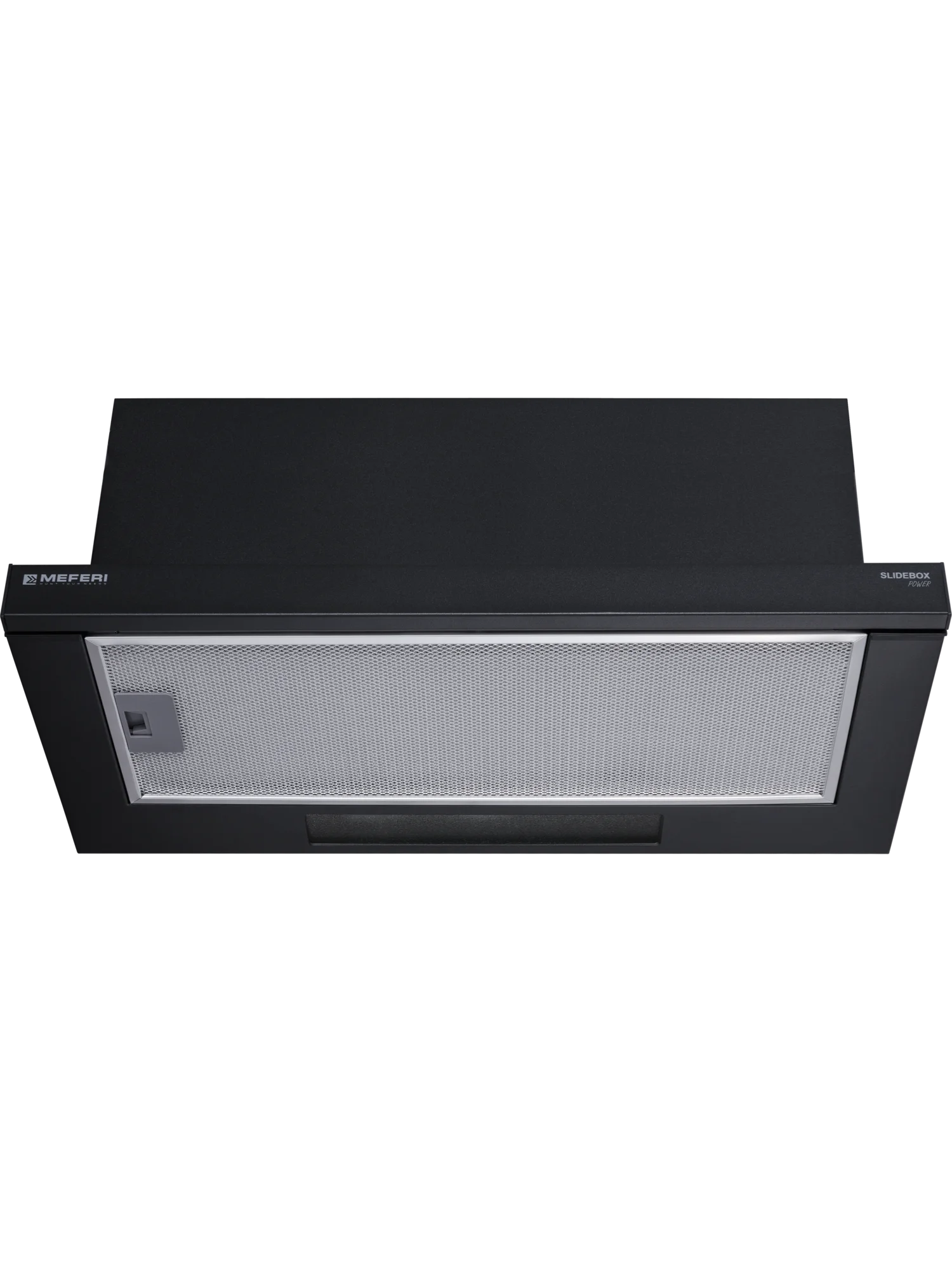 Черный телескопическая вытяжка на кухню встраиваемая MEFERI SLIDEBOX60BK POWER, 60 см, черный