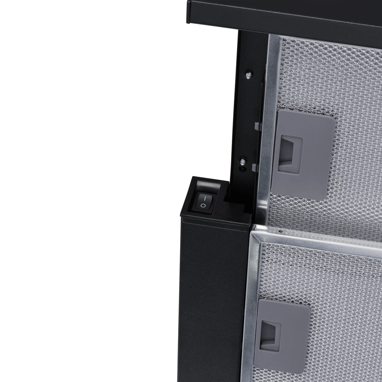 Черный телескопическая вытяжка на кухню встраиваемая MEFERI SLIDEBOX60BK POWER, 60 см, черный