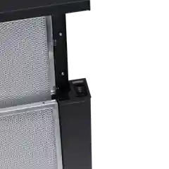 Черный телескопическая вытяжка на кухню встраиваемая MEFERI SLIDEBOX60BK POWER, 60 см, черный