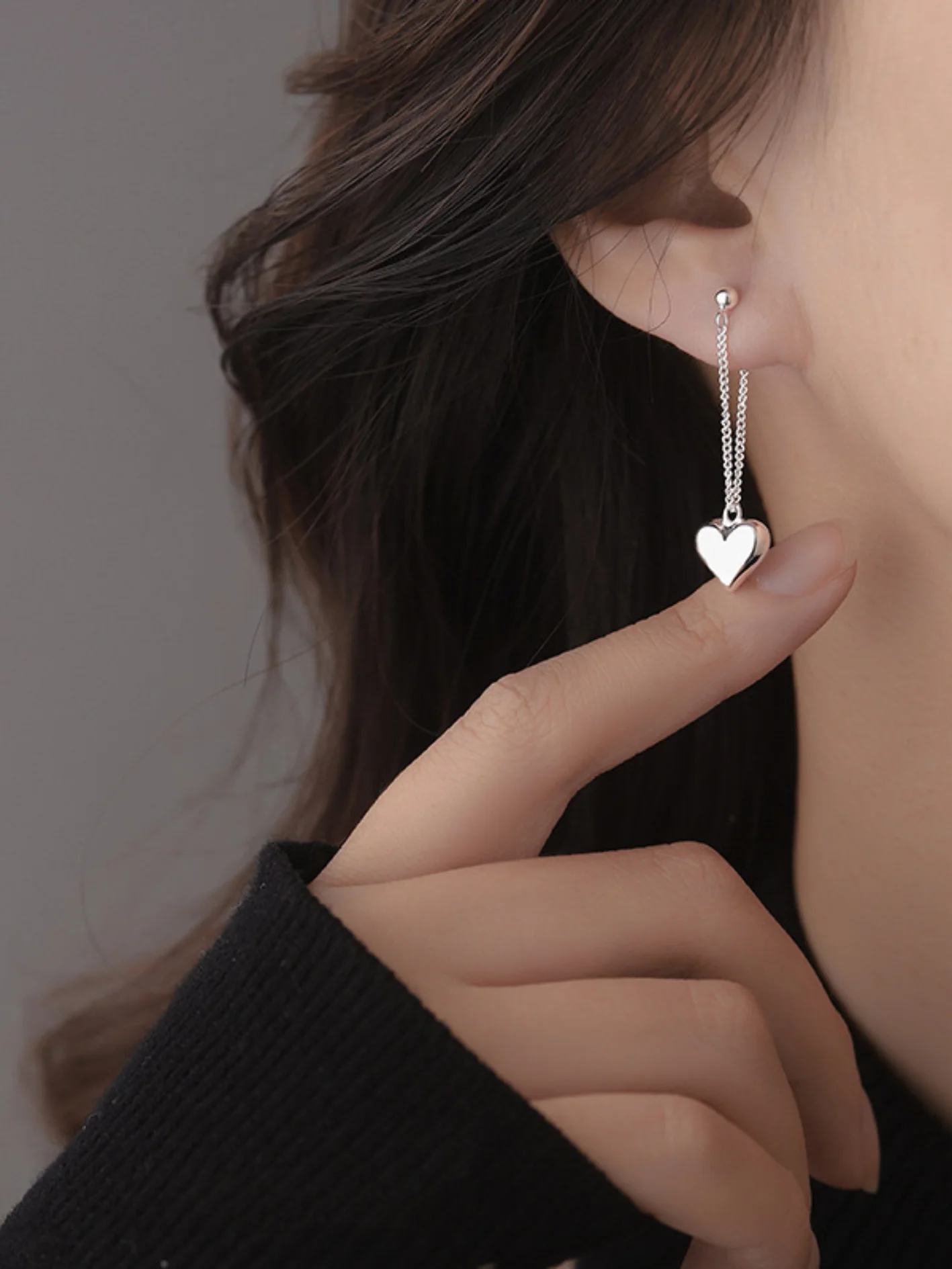 Серебряный компплект украшений, бижутерия, серьги, браслет, подарок на Новый год