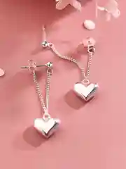 Серебряный компплект украшений, бижутерия, серьги, браслет, подарок на Новый год