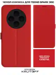 Чехол-книжка Krutoff Eco Book для TECNO Spark 30C красный