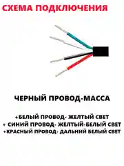 Двухрежимные белый-желтый свет противотуманные LED фары-линза 2шт