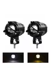 Двухрежимные белый-желтый свет противотуманные LED фары-линза 2шт