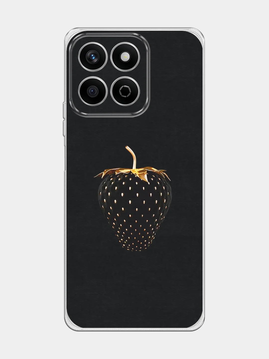 Разноцветный силиконовый чехол на Honor X7c / Хонор X7c прозрачный, с принтом, защита камеры