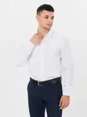 Белый рубашка классическая с длинным рукавом, приталенная Slim fit