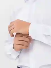 Белый рубашка классическая с длинным рукавом, приталенная Slim fit