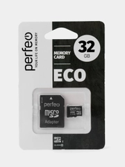 Карта памяти Perfeo microSD 32GB High-Capacity (Class 10) с адаптером economy series