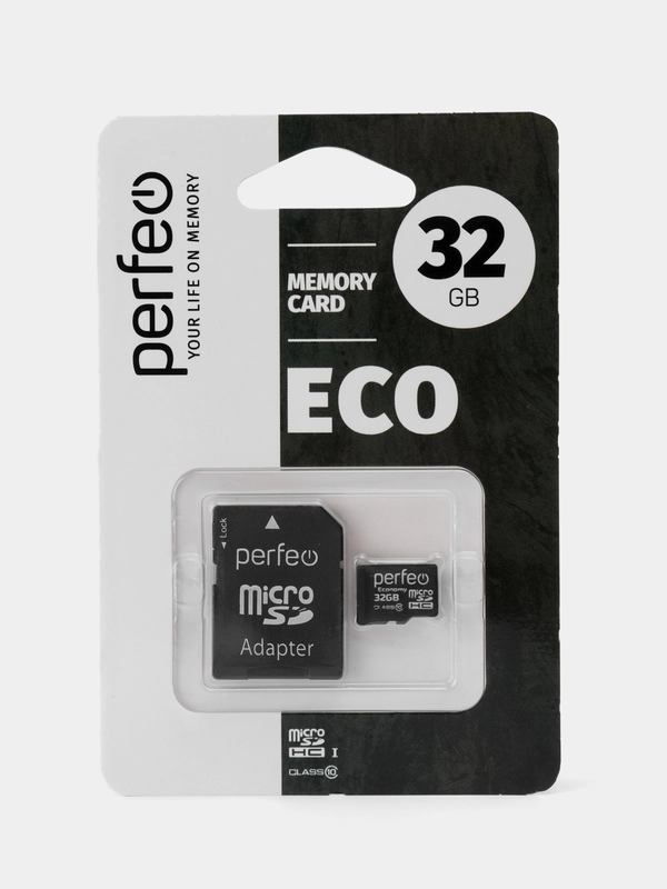 Карта памяти Perfeo microSD 32GB High-Capacity (Class 10) с адаптером economy series