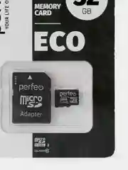 Карта памяти Perfeo microSD 32GB High-Capacity (Class 10) с адаптером economy series