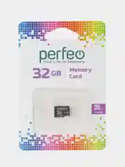 Карта памяти Perfeo microSD 32GB High-Capacity (Class 10) без адаптера economy series