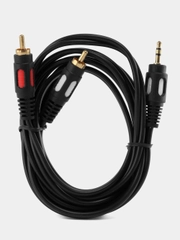 Шнур 3.5 шт стерео/2RCA 1.5м (62-017) ALENCOM Plastic-Gold