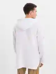 Белый муслиновая туника с капюшоном