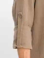 Хаки муслиновая туника с капюшоном
