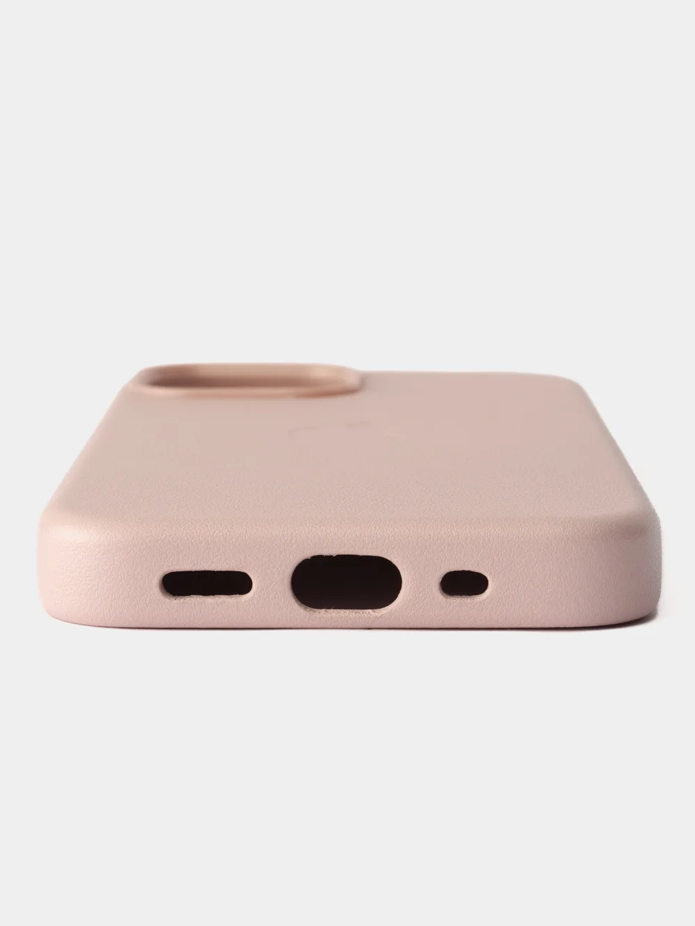 Розовый кожаный чехол Leather Case для iPhone 13 mini с функцией MagSafe