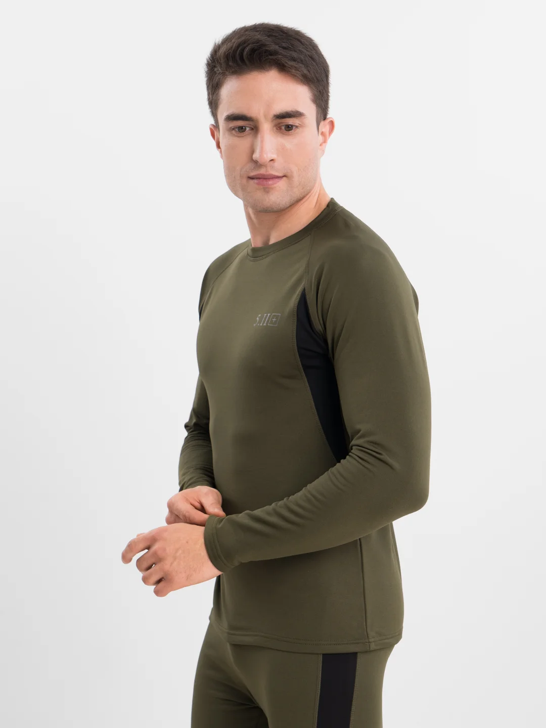 Зелёный хаки комплект тактического термобелья 5.11 Tactical, на флисе, термобелье мужское