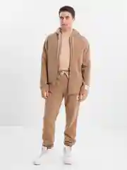 Костюм мужской утепленный на флисе: худи с молнией и брюки