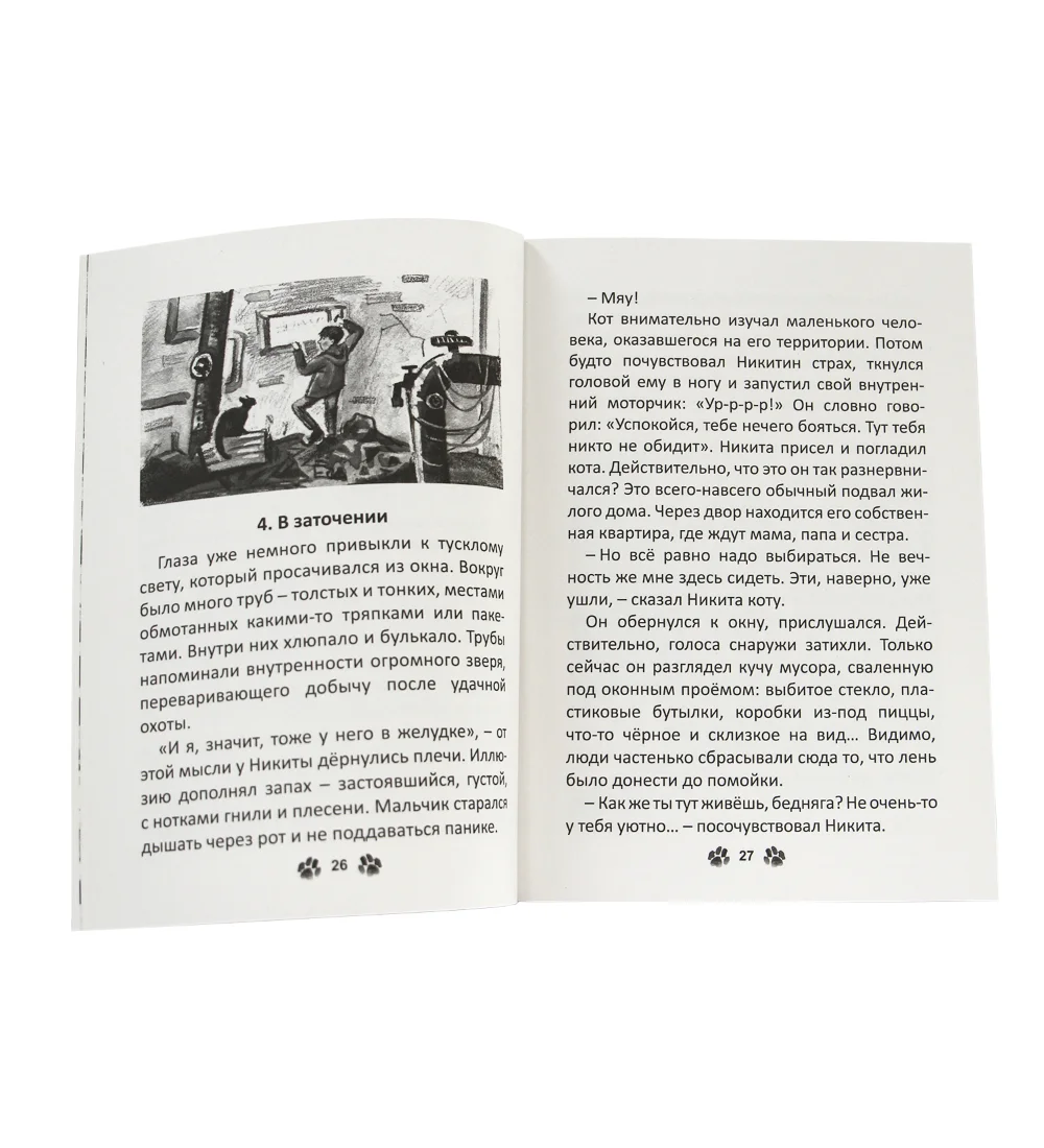Бежевый книга детская проза "Кот, который нам нужен" Е. Русинова. 13х18 см 96 стр. Проф-Пресс