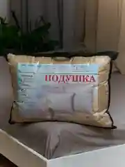 Подарочная подушка "Верблюд" с "Лебяжим пухом" в стильной сумке, 50x70 или 70x70 см
