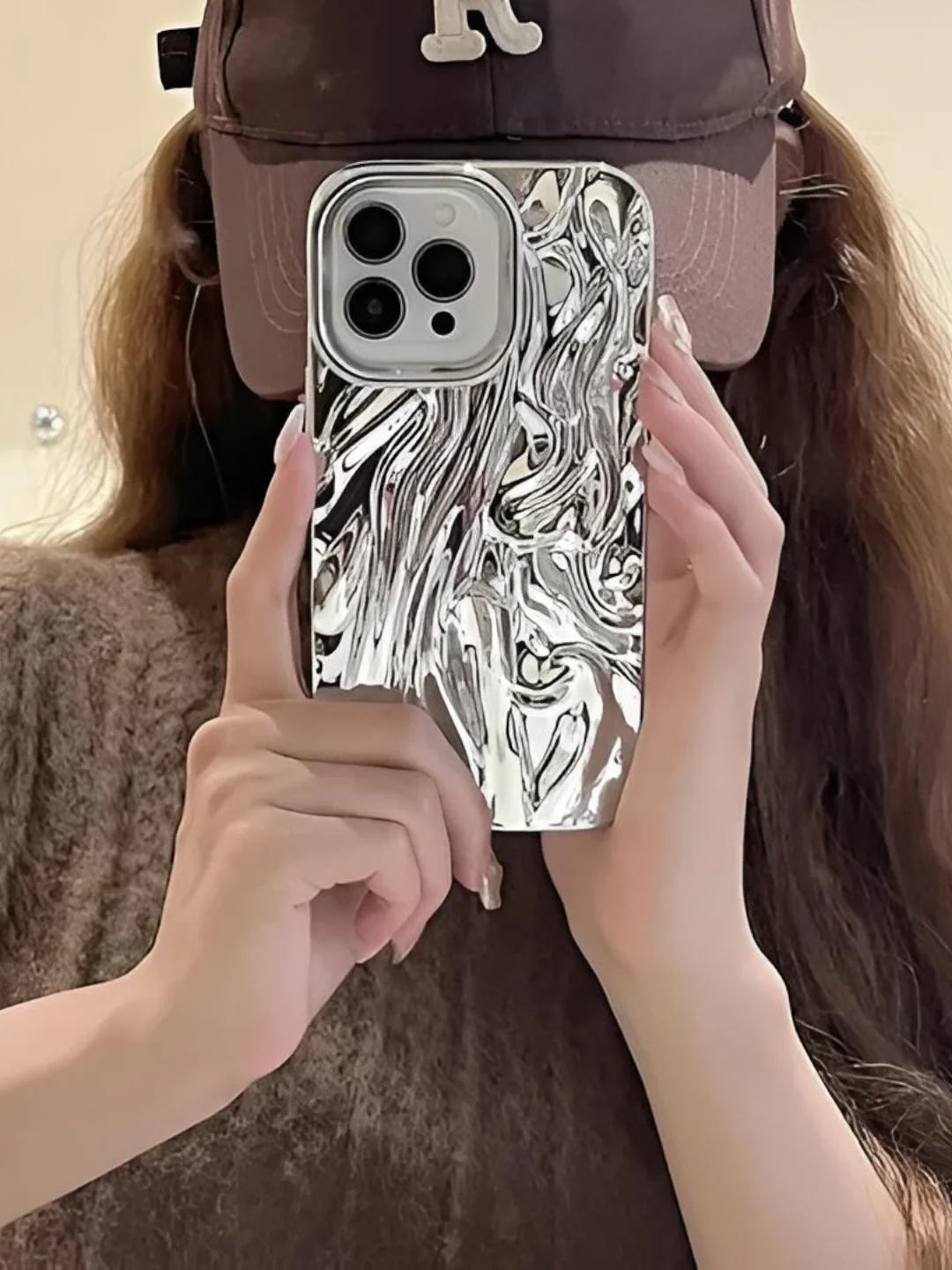 Серебряный чехол для айфон 11 12 13 14 15 Pro Max силиконовый iPhone блестящий