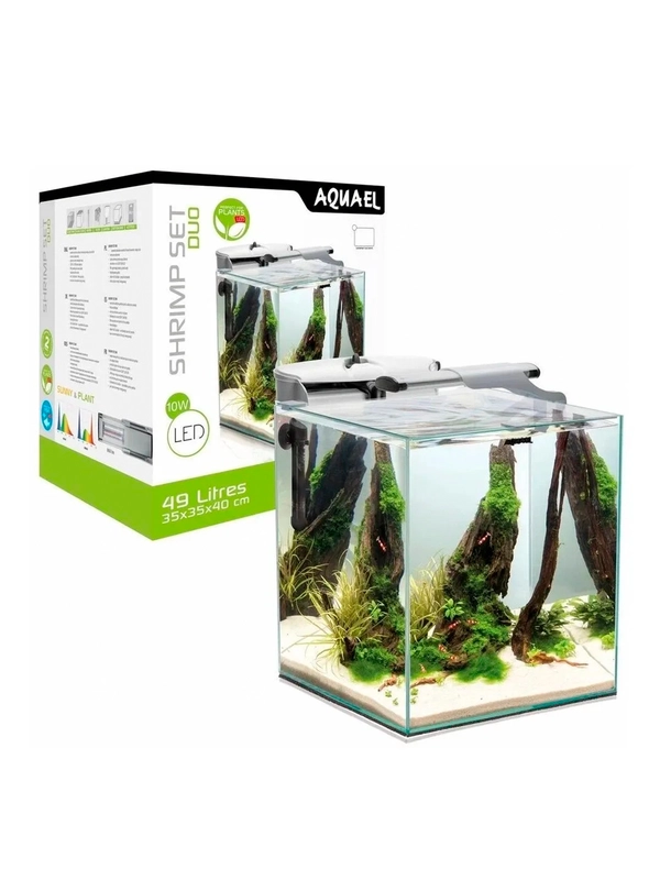 Aквариум Акваэль Fish&Shrimp Set Duo D&N, 49 л, 35х35х40 см, черный