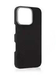 Черный карбоновый чехол MagSafe для iPhone 16, Pro, Max кевлар противоударный BROSCORP тонкий