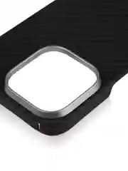 Черный карбоновый чехол MagSafe для iPhone 16, Pro, Max кевлар противоударный BROSCORP тонкий
