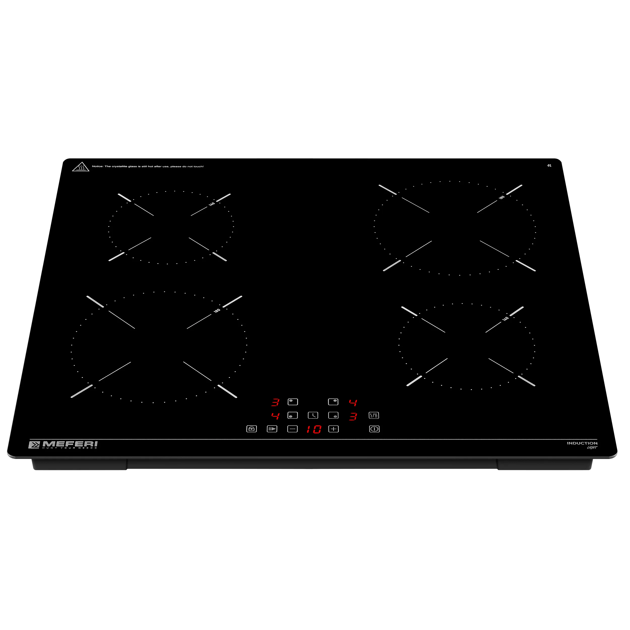 Черный варочная панель индукционная MIH604BK LIGHT ширина 60 см , 4 конфорки, стеклокерамика
