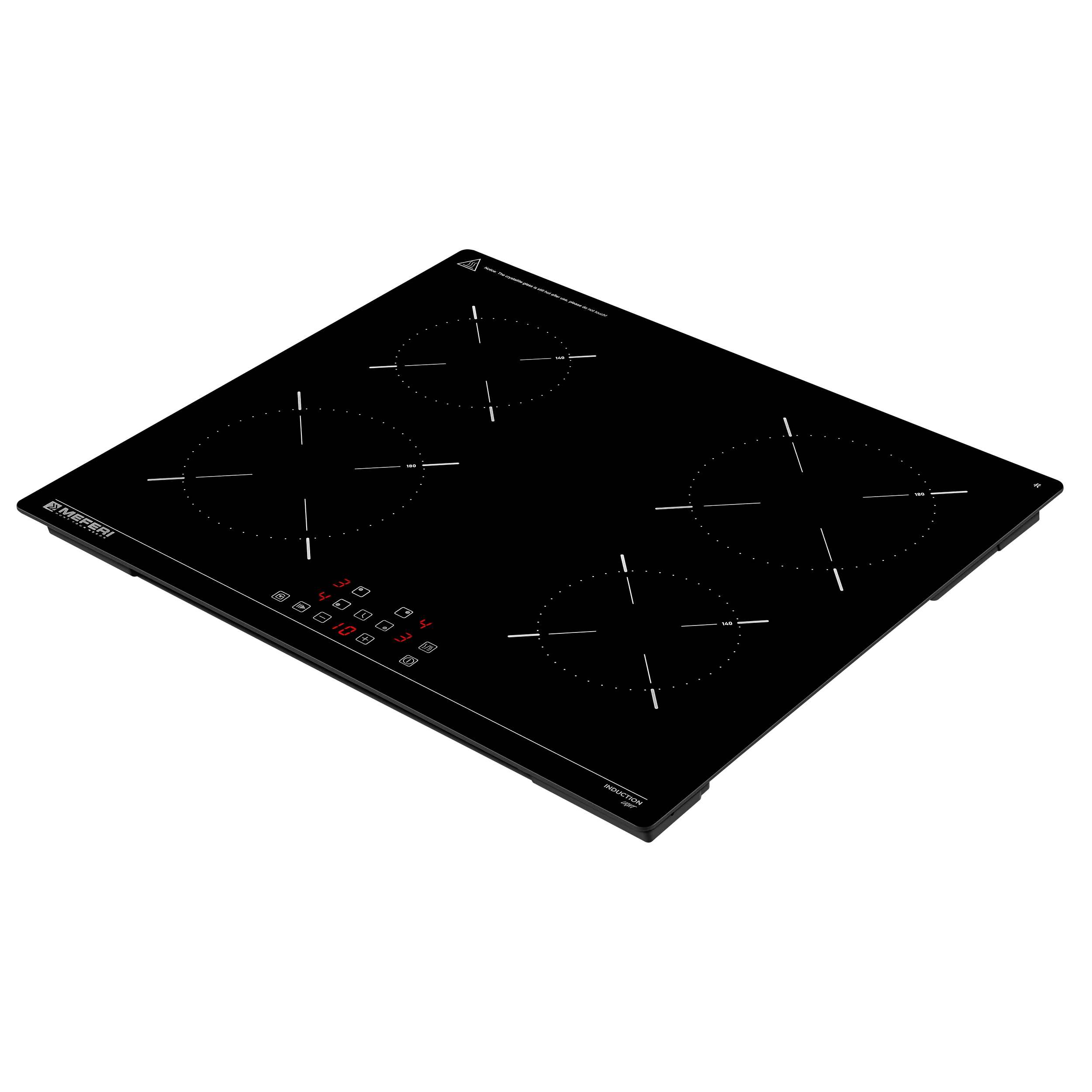 Черный варочная панель индукционная MIH604BK LIGHT ширина 60 см , 4 конфорки, стеклокерамика