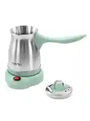 Бирюзовый турка электрическая для кофе MARTA MT-2142 / корпус сталь/ 500мл/ светлая яшма