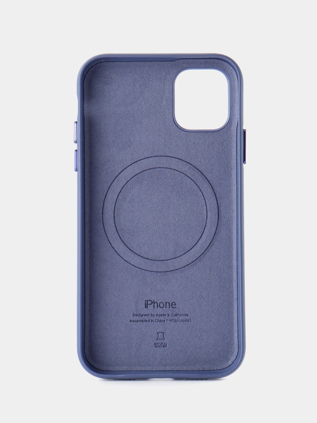 Голубой кожаный чехол Leather Case для iPhone 11 с функцией MagSafe