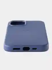 Голубой кожаный чехол Leather Case для iPhone  12/12 Pro с функцией MagSafe