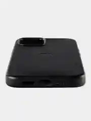 Черный кожаный чехол Leather Case для iPhone  12/12 Pro с функцией MagSafe