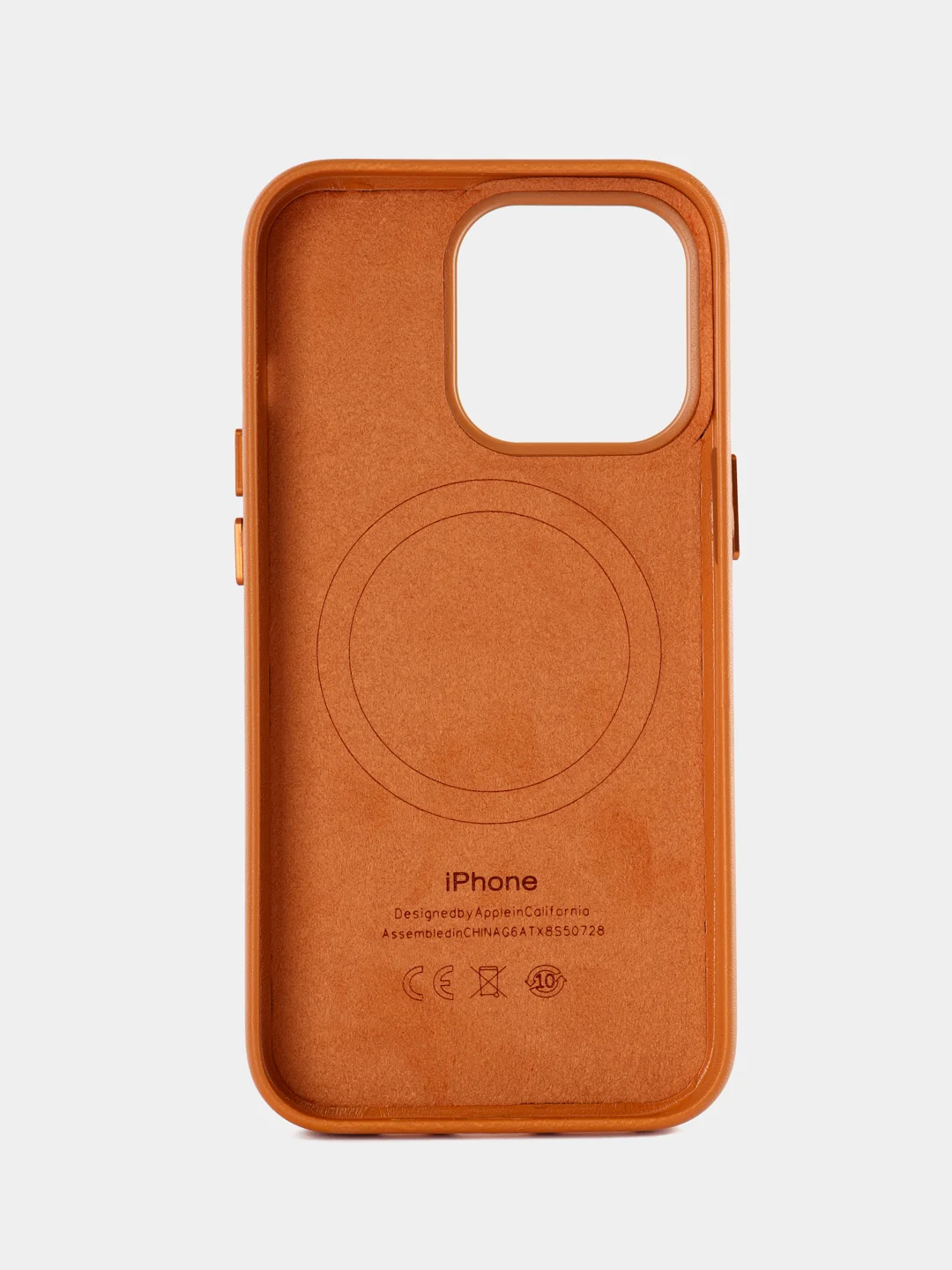 Оранжевый кожаный чехол Leather Case для iPhone 13 Pro с функцией MagSafe