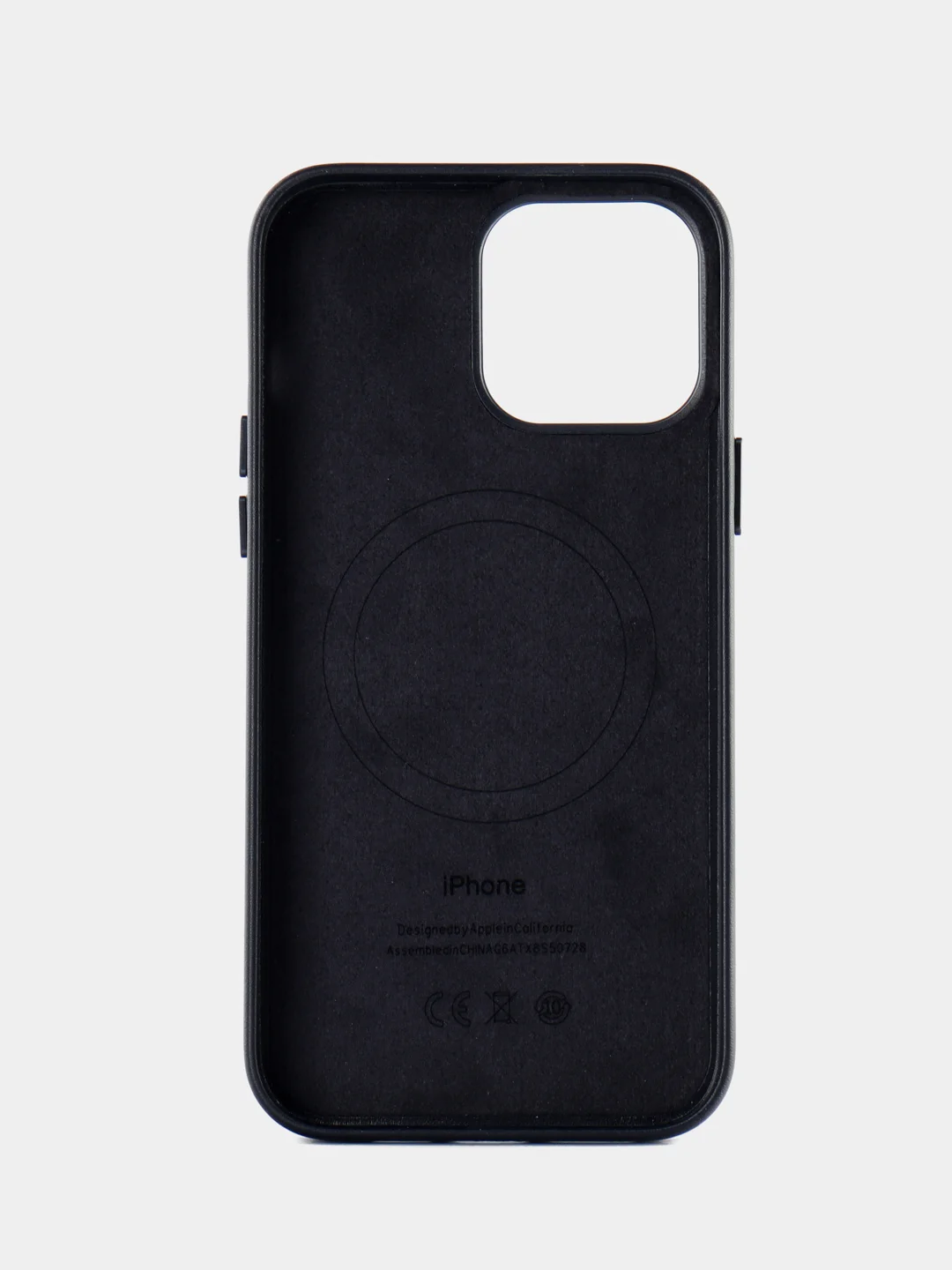 Темно-синий кожаный чехол Leather Case для iPhone 13 Pro Max с функцией MagSafe