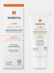 Sesderma C-VIT SPF 15 Крем для лица тональный, корректирующий, с витамином С, 30 мл