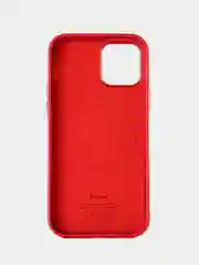 Красный кожаный чехол Leather Case для iPhone  12/12 Pro с функцией MagSafe