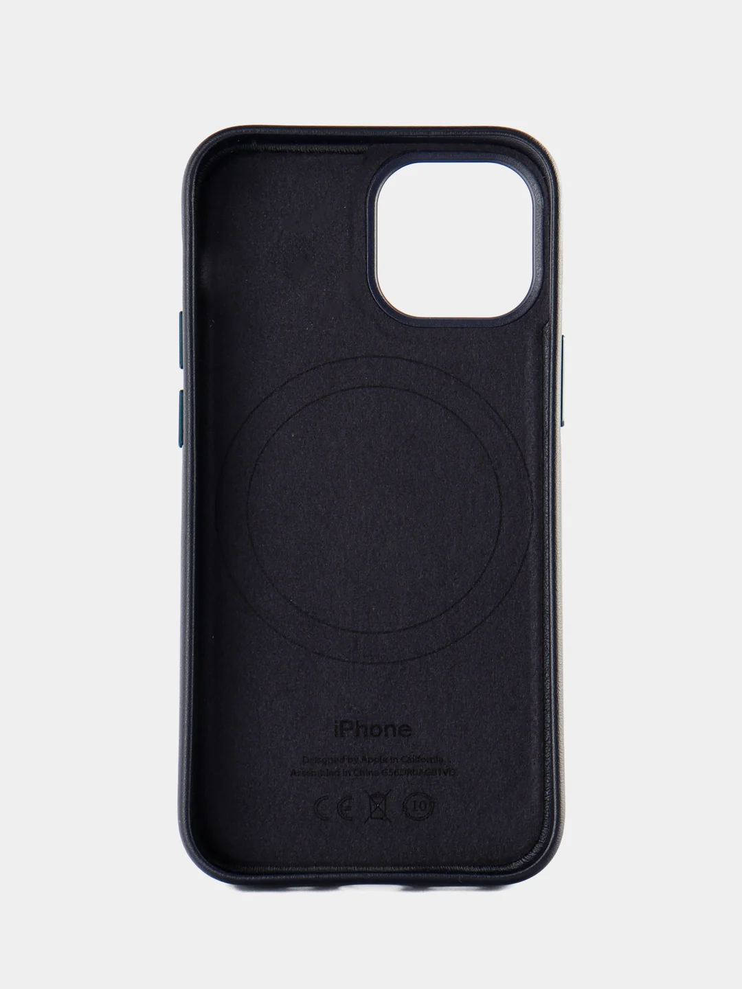 Темно-синий кожаный чехол Leather Case для iPhone 13 mini с функцией MagSafe