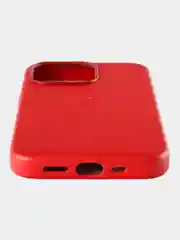 Красный кожаный чехол Leather Case для iPhone 13 Pro с функцией MagSafe