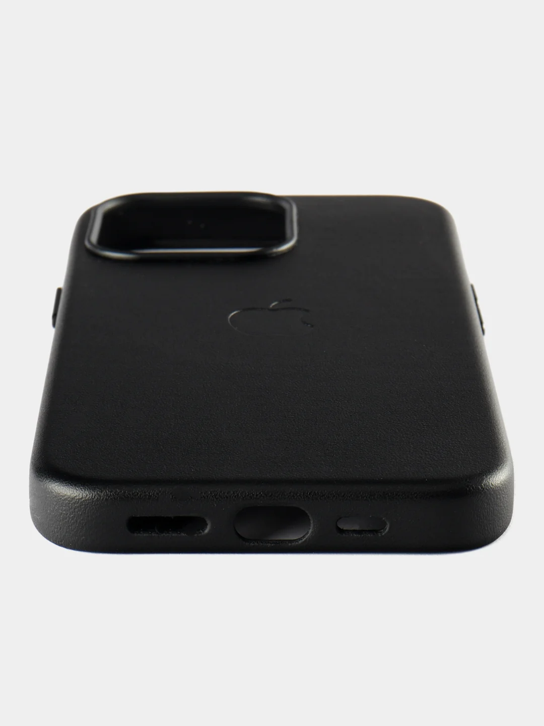 Черный кожаный чехол Leather Case для iPhone 13 Pro с функцией MagSafe