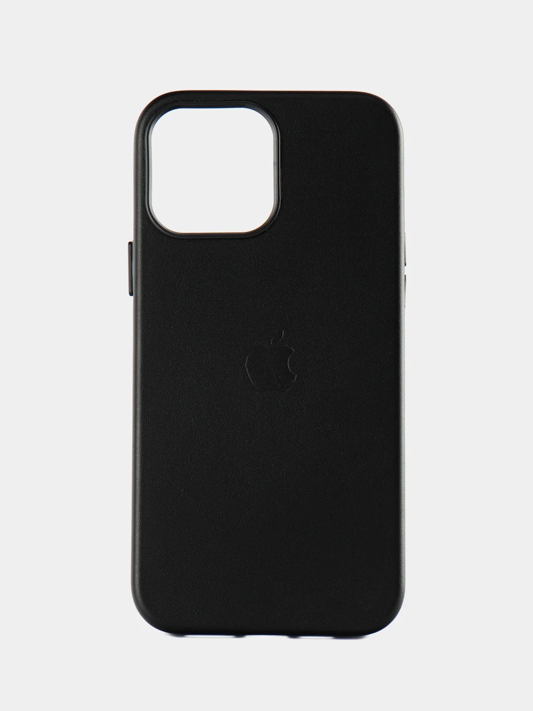 Черный кожаный чехол Leather Case для iPhone 13 Pro Max с функцией MagSafe