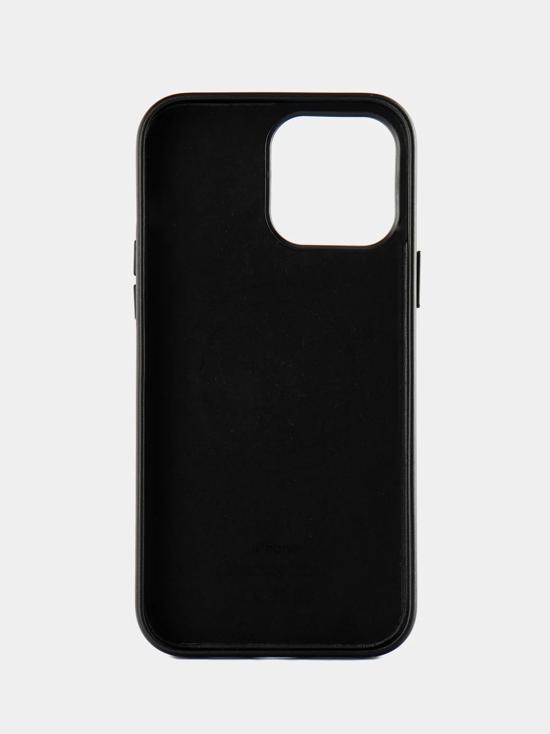 Черный кожаный чехол Leather Case для iPhone 13 Pro Max с функцией MagSafe