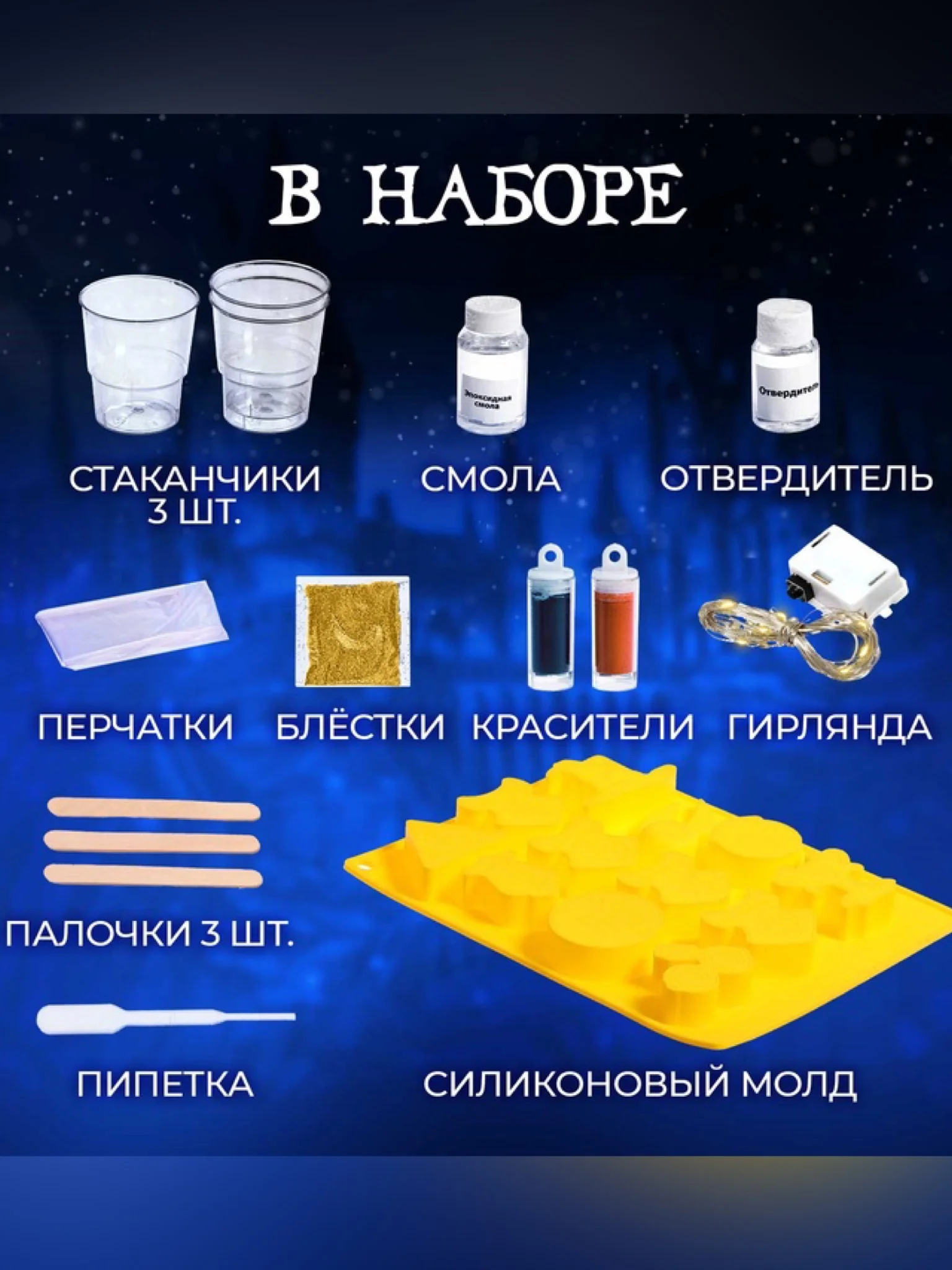 Гирлянда Гарри Поттер из эпоксидной смолы своими руками