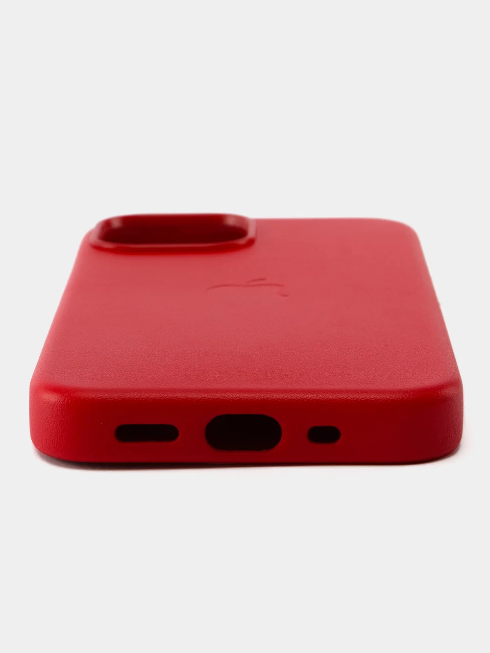 Красный кожаный чехол Leather Case для iPhone 13 mini с функцией MagSafe